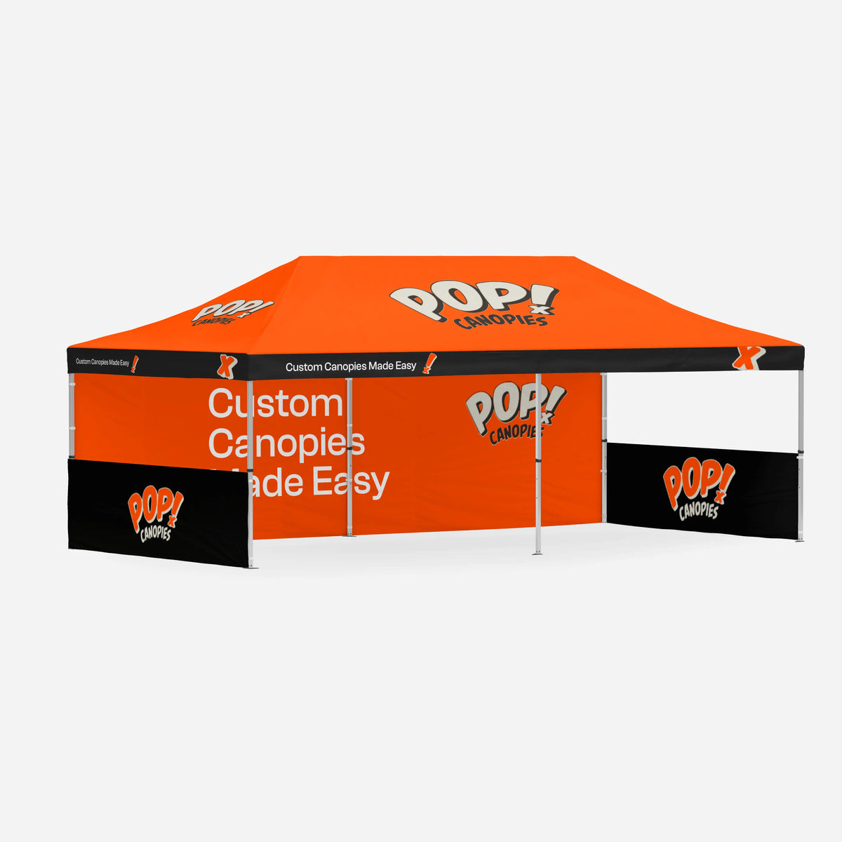 10x20 Booth Kit C1 – custom printed with logo