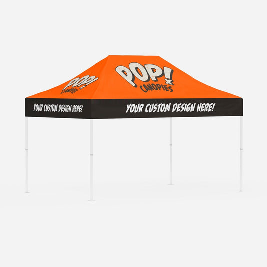 Custom printed 10x15 canopy top by POP! Canopies