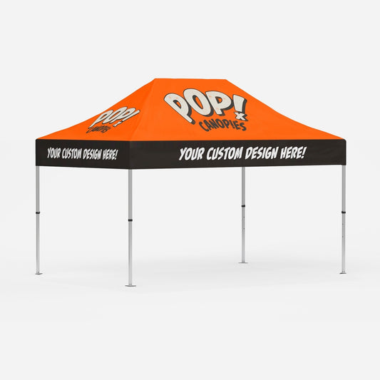 Custom printed 10x15 canopy with frame by POP! Canopies