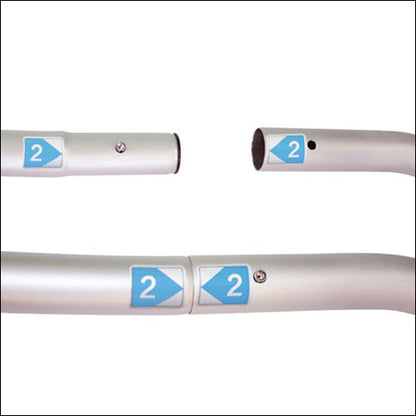 Numbered push-fit poles for tool-free setup